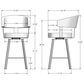 Amisco Grissom 27" Swivel Barstool in Sugar Bronze, , large