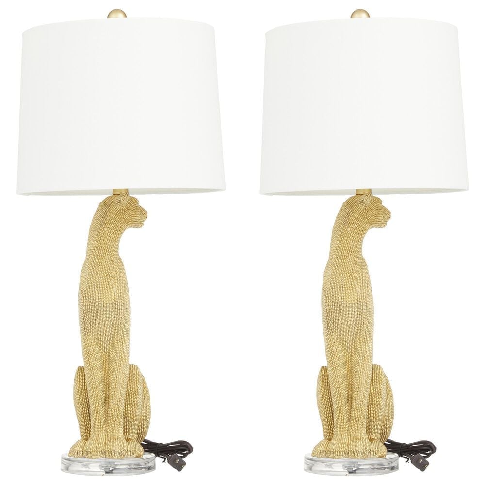 Maple and Jade Polystone Glam Table Lamp in Gold, , large