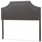 Baxton Studio Avignon Queen Upholstered Headboard in Dark Grey, , large