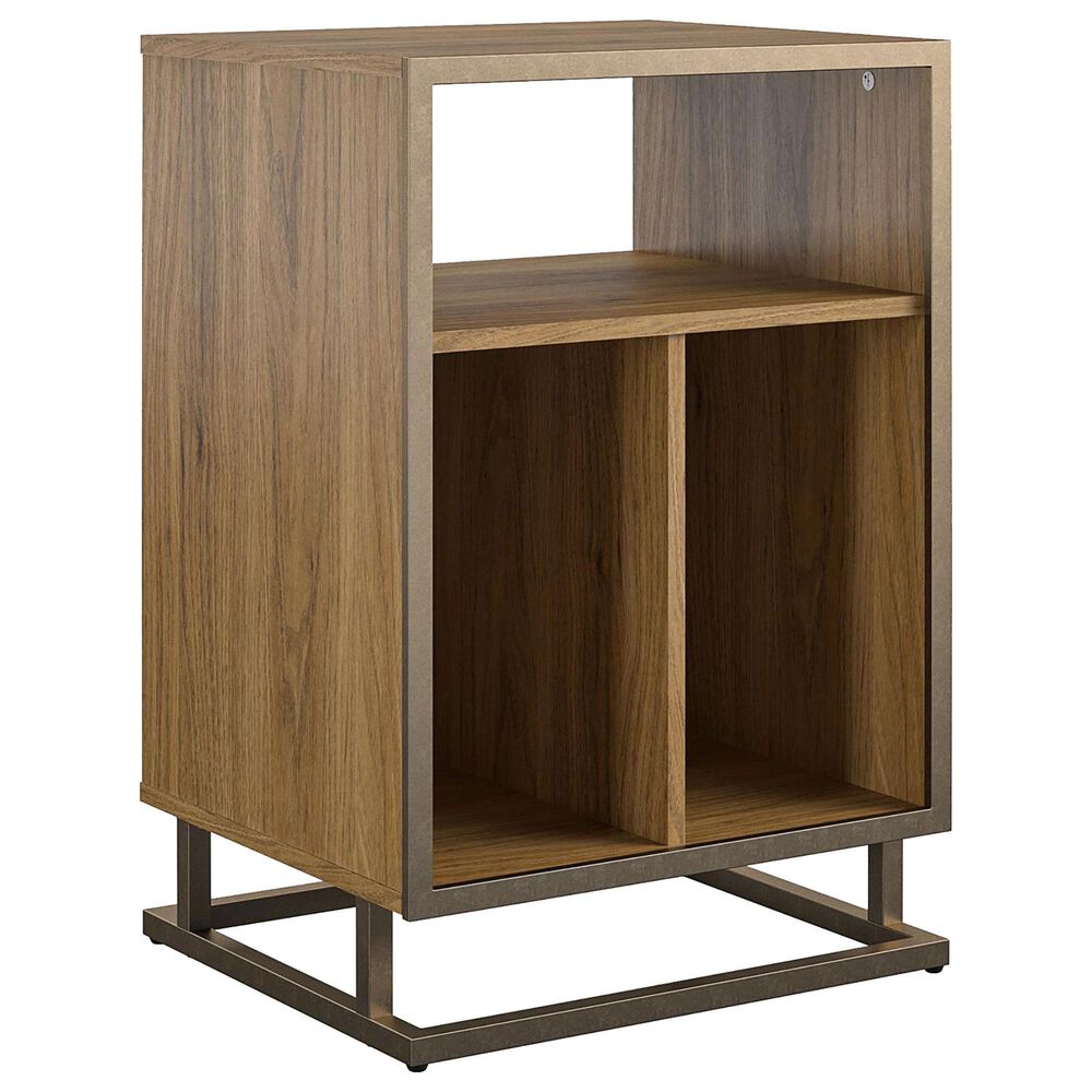 DHP Regal Turntable Stand in Danish Walnut, , large
