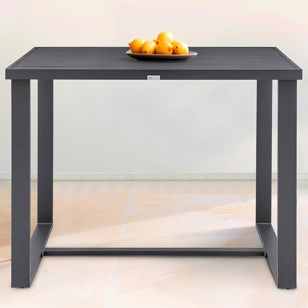 Blue River Menorca Outdoor Bar Height Dining Table in Dark Grey - Table Only, , large