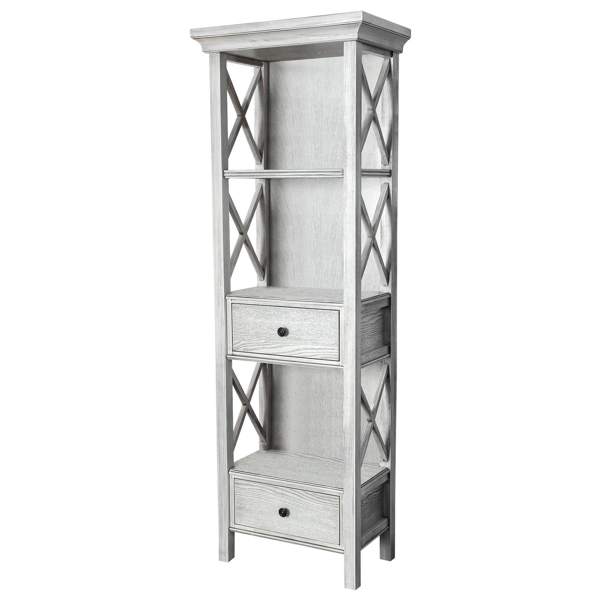 Antique best sale white bookcase