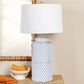 Creative Coop Marley Table Lamp in Indigo and White, , large