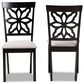 Baxton Studio Samwell Side Chair with Grey Cushion in Dark Brown (Set of 2), , large