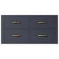 Lexora Home Castor 36" Single Bathroom Vanity in Blue with 2 cm White Cultured Marble Top and Rectangular Sink, , large