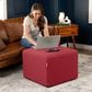 Jaxx Monroe Medium Ottoman in Poppy Red, , large