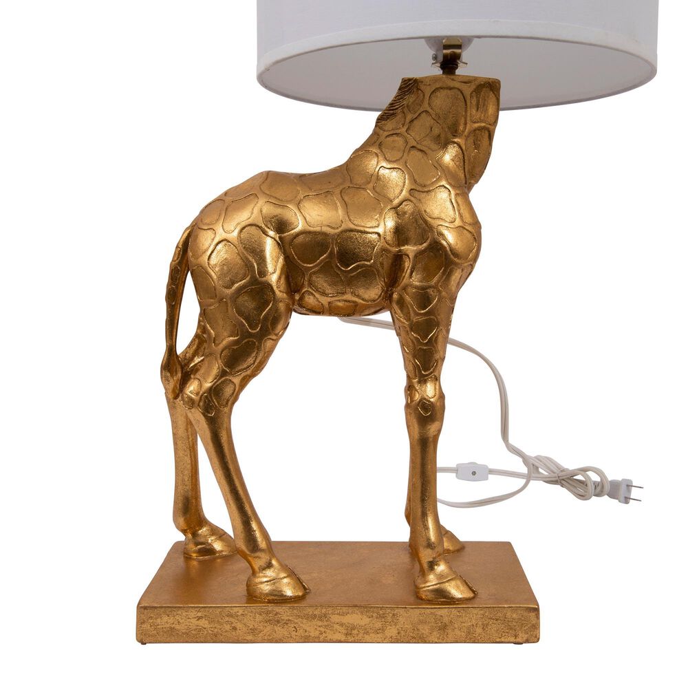 Creative Coop Serengeti Giraffe Table Lamp in Distressed Gold, , large