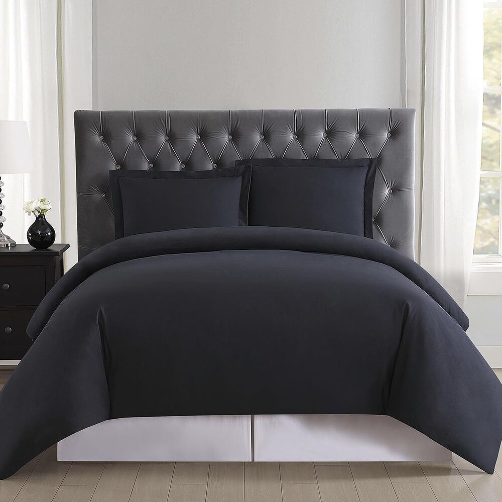 Pem America Truly Soft Everyday 3-Piece Full/Queen Duvet Set in Black, , large