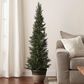 Timberlake 5" Artificial Cedar Topiary Tree with Pot in Green, , large