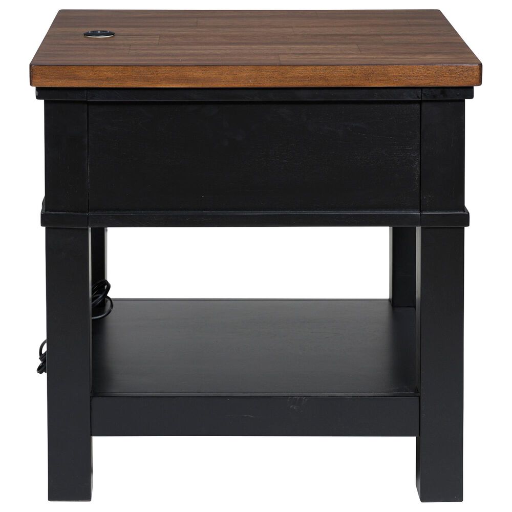 Ashley Wildenauer End Table in Warm Satin Black and Brown, , large