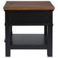 Ashley Wildenauer End Table in Warm Satin Black and Brown, , large