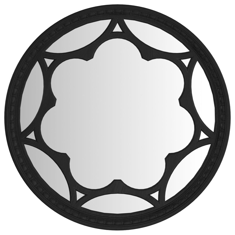 Vantage Atrium Round Mirror in Sable Black, , large