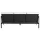 Linon Home Decor Holland Outdoor Sofa with White Cushions in Black, , large