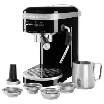 KitchenAid 47 Oz Semi-Automatic Espresso Machine in Onyx Black, , large