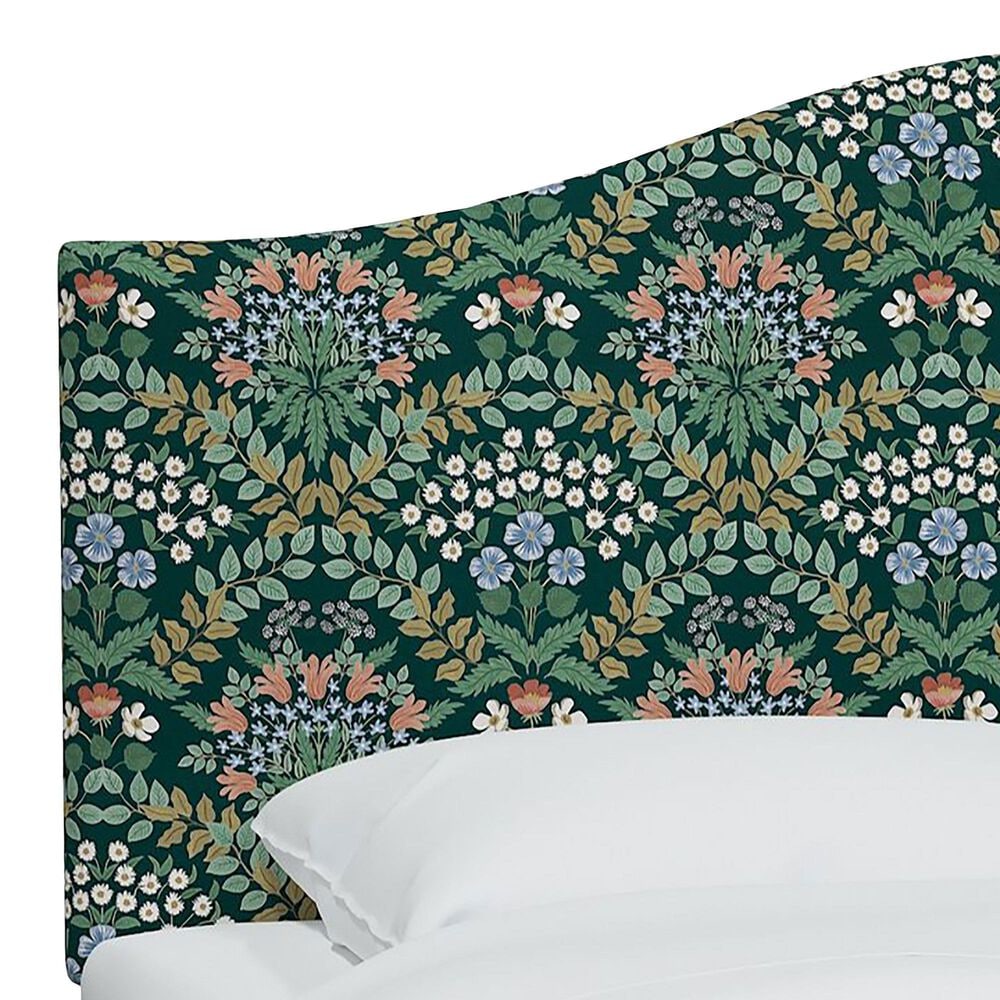 Rifle Paper Co Crafted by Cloth &amp; Company Mayfair Twin Headboard in Bramble Emerald, , large