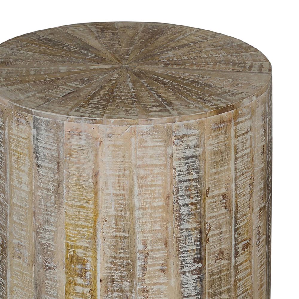 Crestview Collection Bengal Manor End Table in Whitewash, , large