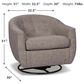 Ashley Upshur Swivel Glider Accent Chair in Taupe, , large