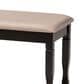 Baxton Studio Corey Dining Bench with Sand Cushion in Dark Brown, , large