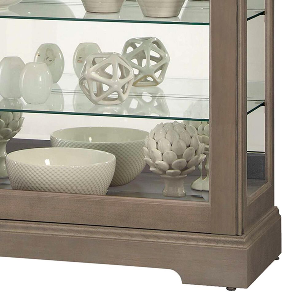 Howard Miller Tyler V Curio Cabinet in Aged Grey, , large
