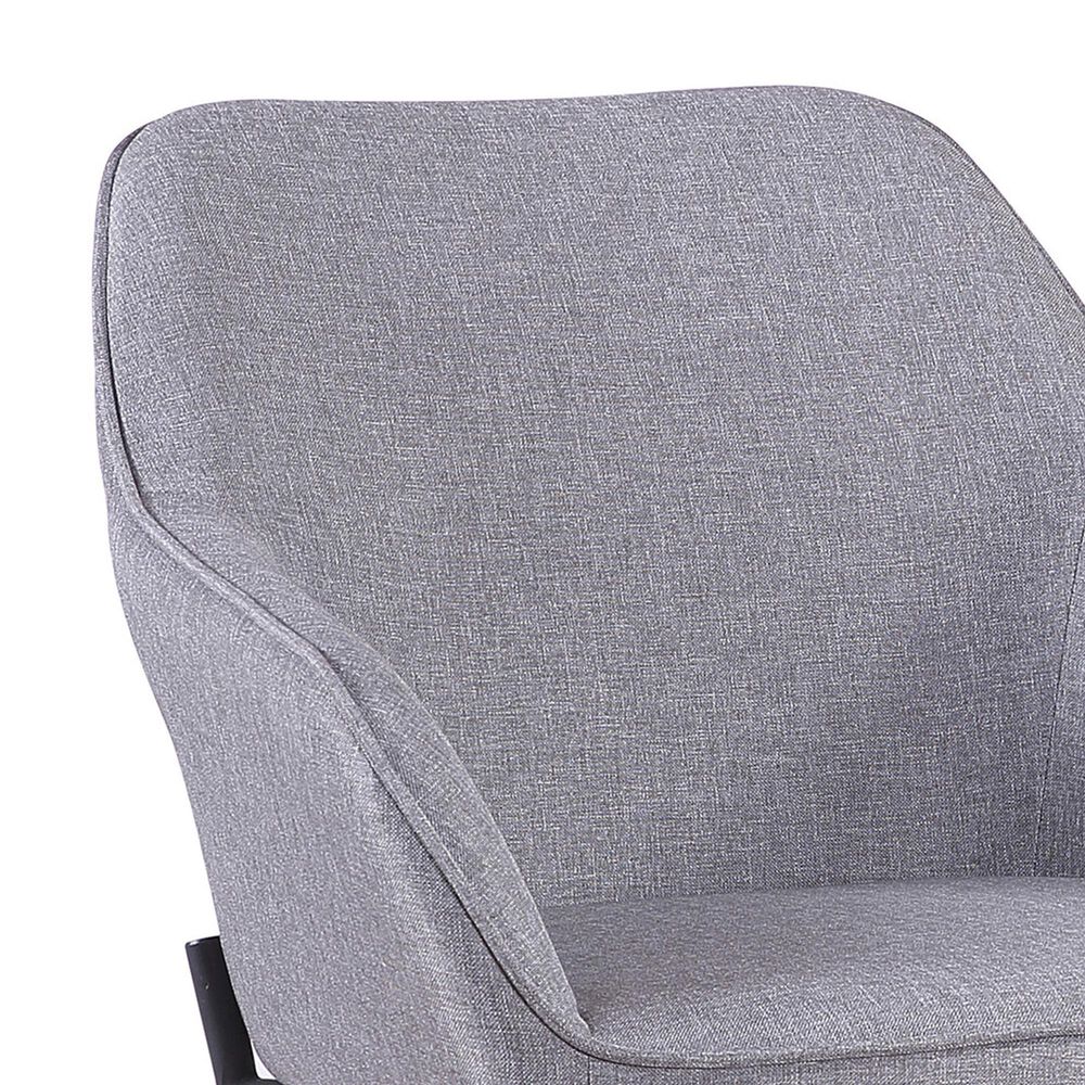 LumiSource Daniella Arm Chair with Grey Cushion in Black (Set of 2), , large