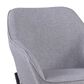 LumiSource Daniella Arm Chair with Grey Cushion in Black (Set of 2), , large
