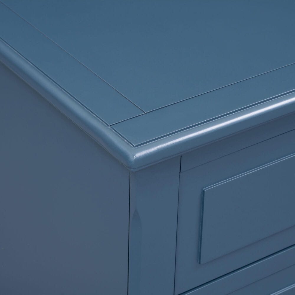 Hearth and Haven 3-Drawer Nightstand with Smooth Gliding Rails in Blue, , large