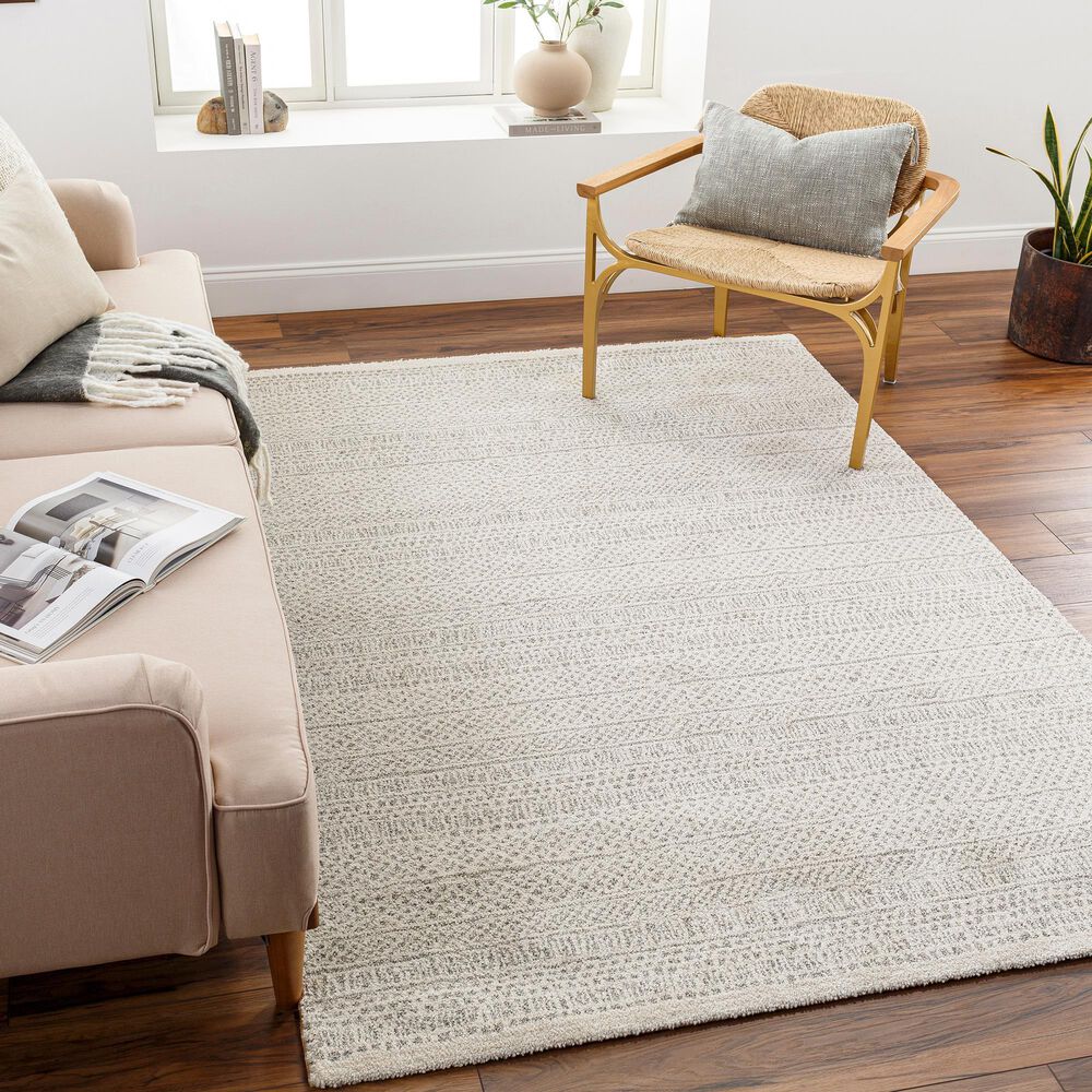 Surya Gavic 7&#39;10&quot; x 10&#39; Medium Gray and Ivory Area Rug, , large