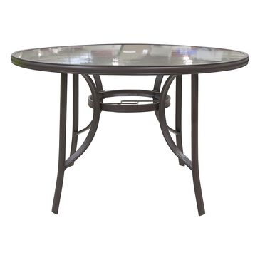 Loni Birch 45" Round Table in Gray - Table Only, , large