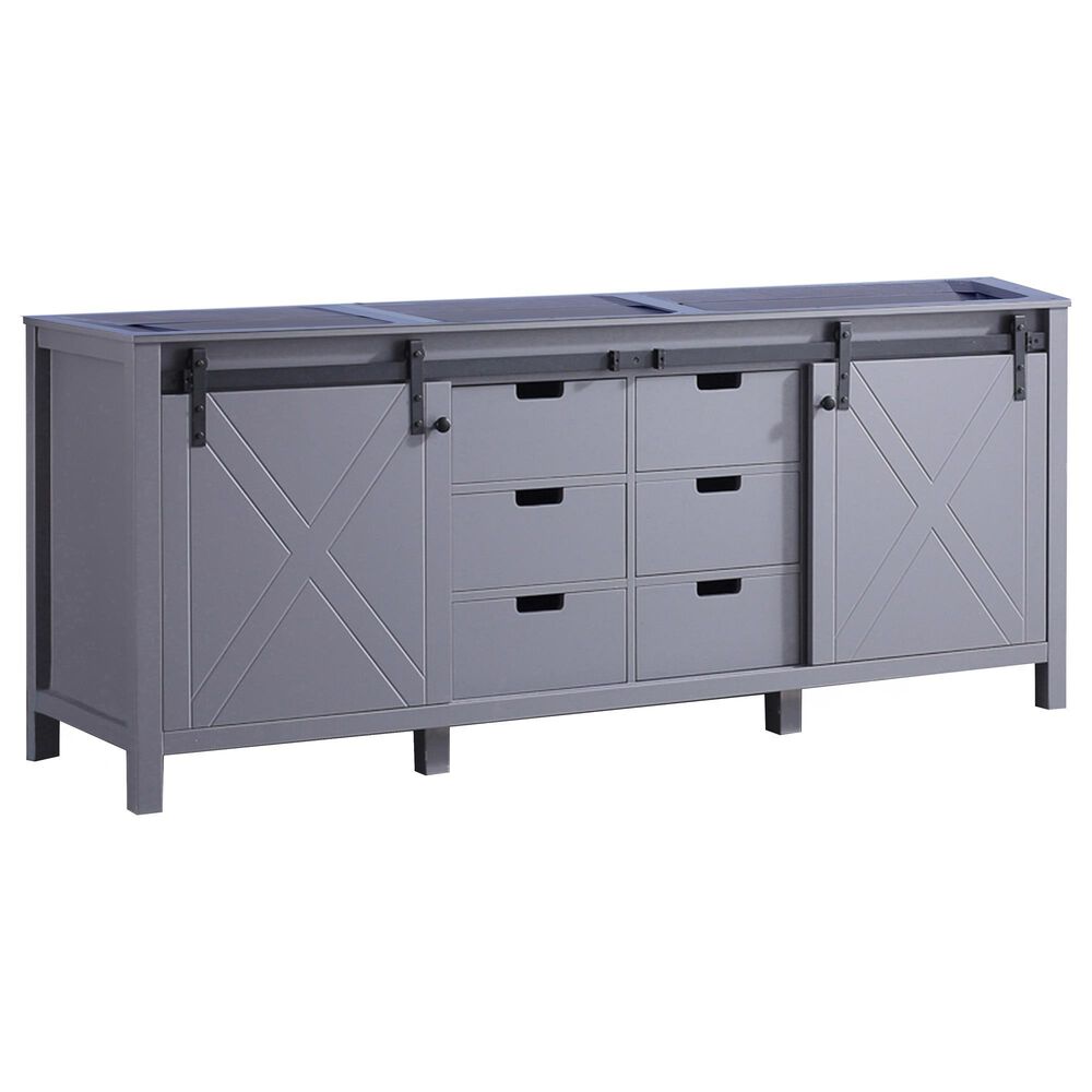 Lexora Home Marsyas 80" Double Bathroom Vanity Cabinet Only in Dark Grey, , large