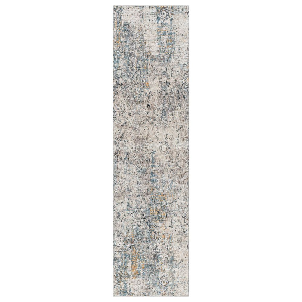 Surya Cardiff CDF-2300 Light Gray, Charcoal, Light Beige, Tan and Dark Blue 2&#39;7&quot; x 10&#39; Runner, , large