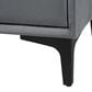 Baxton Studio Etienne 2-Drawer Nightstand with Slate Grey Velvet Upholstery in Black, , large