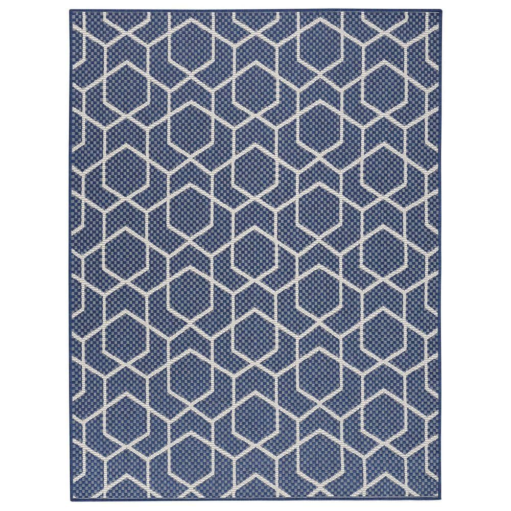 Nourison Horizon HOZ01 Navy 8&#39; x 10&#39; Indoor/Outdoor Area Rug, , large