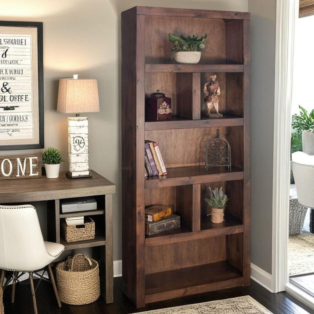 Legends Home Sausalito 79" Bookcase in Whiskey, , large