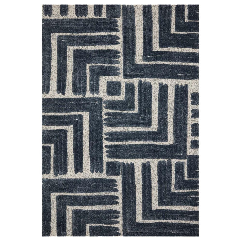 Loloi II Hagen 5"3" x 7"8" Blue and White Area Rug, , large