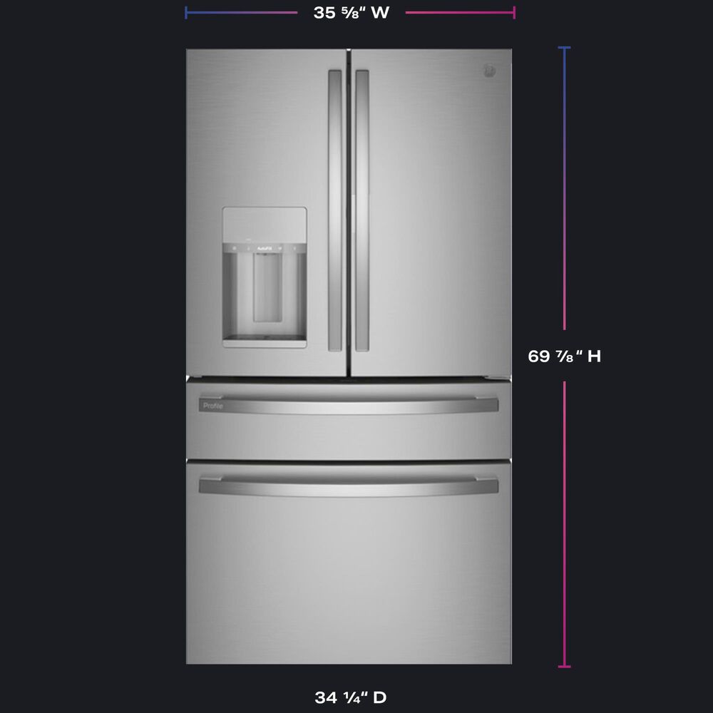 GE Appliances 22.4 Cu. Ft. 4-Door French-Door Refrigerator with Door In Door in Fingerprint Resistant Stainless, , large