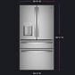 GE Appliances 22.4 Cu. Ft. 4-Door French-Door Refrigerator with Door In Door in Fingerprint Resistant Stainless, , large