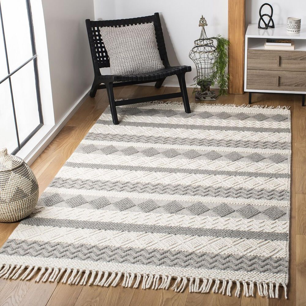 Safavieh Natura NAT851A 4&#39; x 6&#39; Ivory and Grey Area Rug, , large