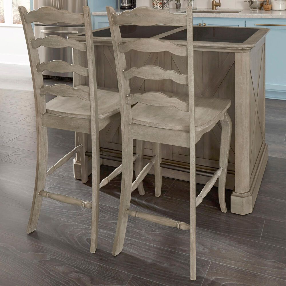 Homestyles Mountain Lodge Island & 2 Stools in Gray, , large