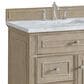 James Martin Vanities Lorelai 36" Single Vanity in Whitewashed Oak with 3 cm Carrara White Marble Top, , large