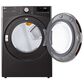 LG 7.4 Cu. Ft. Front Load Electric Dryer with TurboSteam in Black Steel, , large