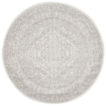Safavieh Adirondack ADR108B-4R 4" x 4"  Ivory/Silver Round Rug, , large