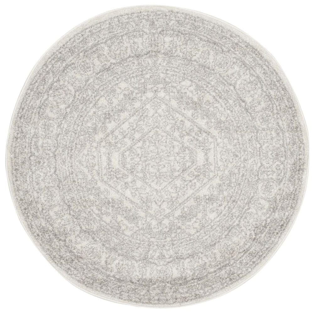 Safavieh Adirondack ADR108B-4R 4" x 4" Ivory/Silver Round Rug, , large