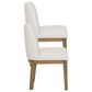 Linon Home Decor Tucker Side Chair with Cream Cushion in Natural Brown (Set of 2), , large