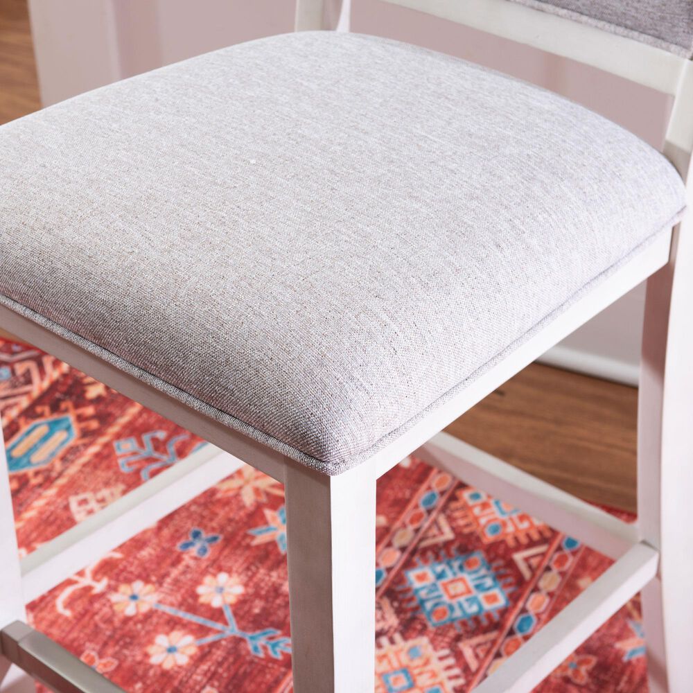 Linon Home Decor Mckoy Counter Stool in White (Set of 2), , large