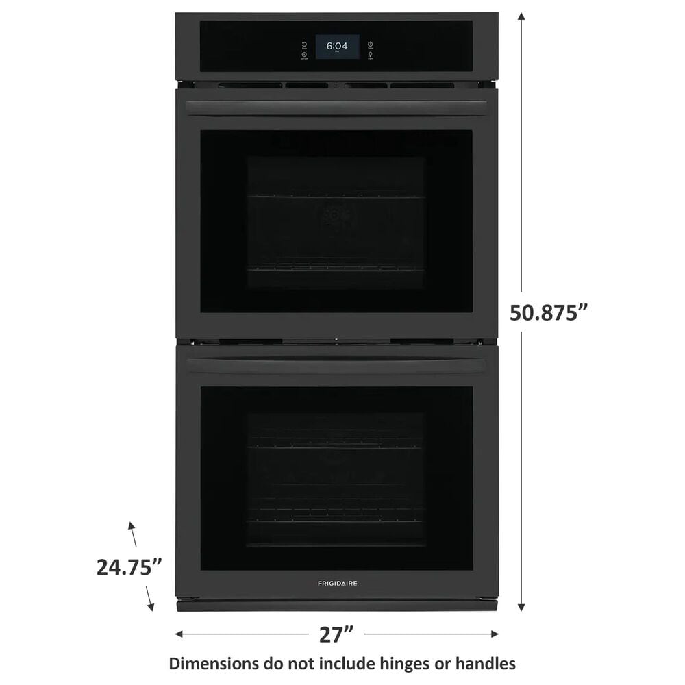 Frigidaire 27&quot; Double Electric Wall Oven with Fan Convection in Black, , large