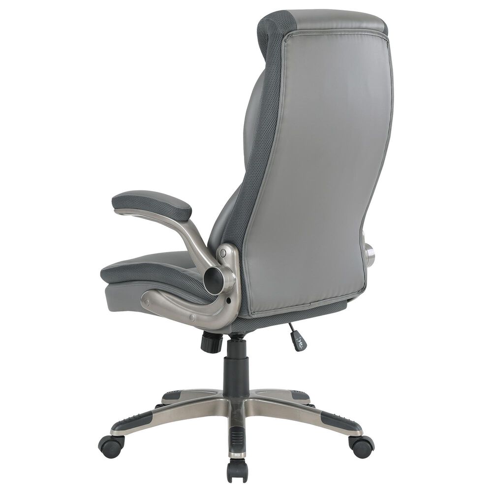 Valor Living Executive Chair with Charcoal Grey Upholstery in Titanium, , large