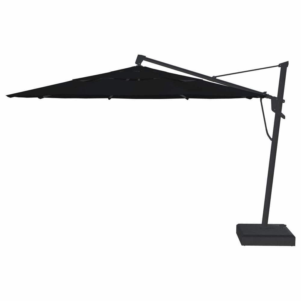 Garden Party Starlux AKZ Plus 13" Octagon Cantilever Umbrella with Base in Black, , large