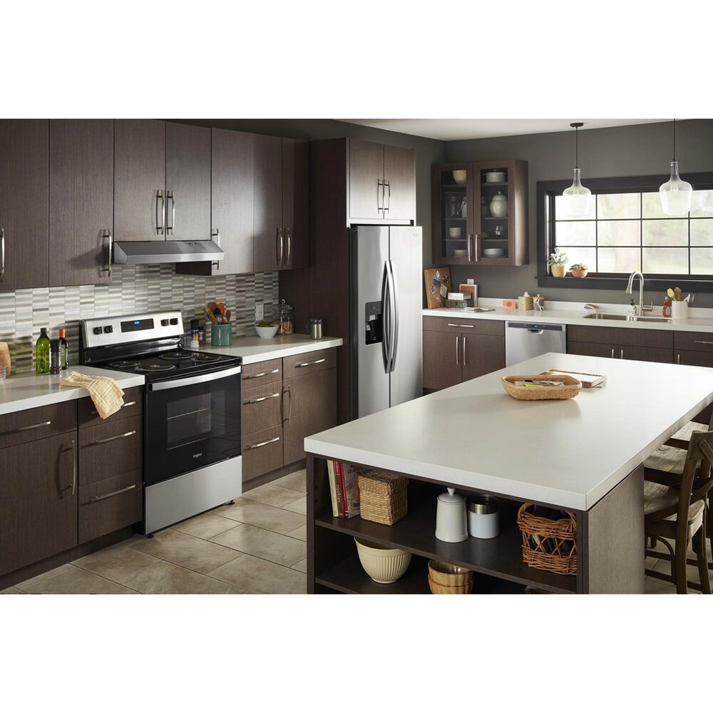 Whirlpool 4.8 Cu. Ft. Freestanding Electric Range with Keep Warm in Stainless Steel, , large