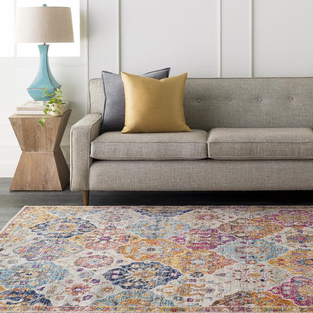 Surya Harput HAP-1018 7&#39;10&quot; x 10&#39;3&quot; Saffron, Orange and Blue Area Rug, , large