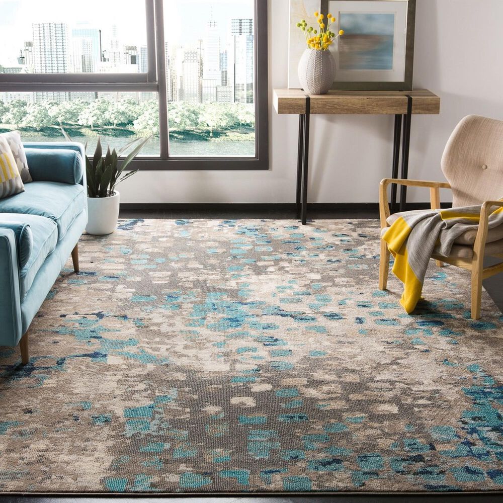 Safavieh Monaco 8&#39; x 10&#39; Grey and Light Blue Area Rug, , large